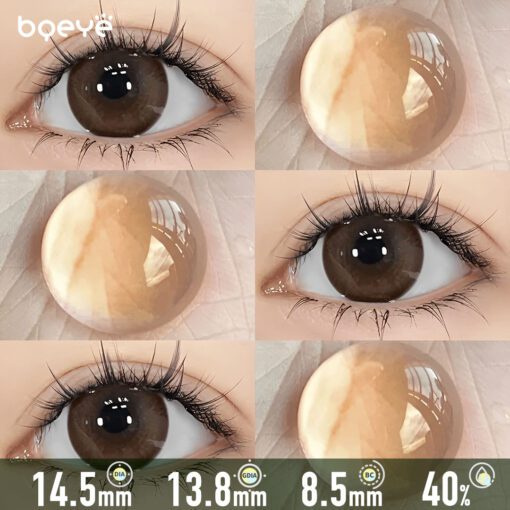 Caramel Doré Brun Lentilles De Contact