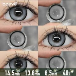 Gris Cercle Noir Lentilles de Contact