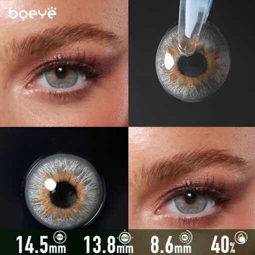Lentilles de contact gris loup
