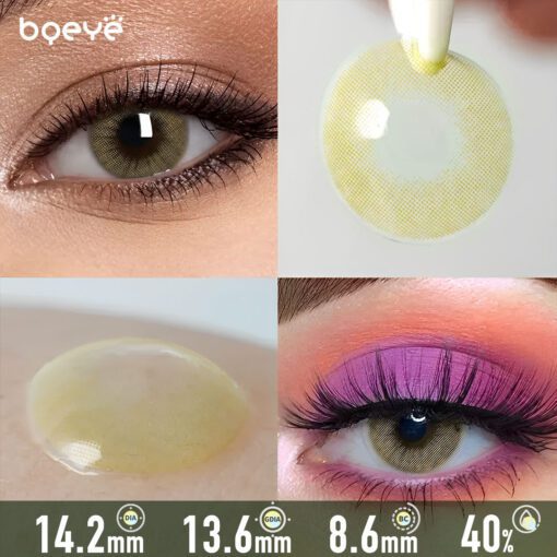 Lentilles de contact vert-jaune Polar Light