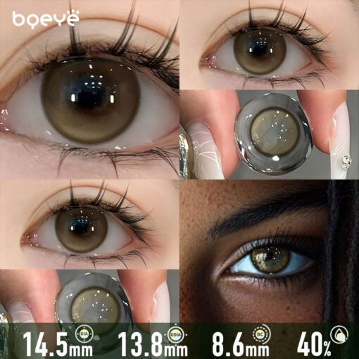 Nougat Cristal Brun Lentilles De Contact