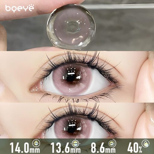 Quartz Rose Gris Lentilles De Contact