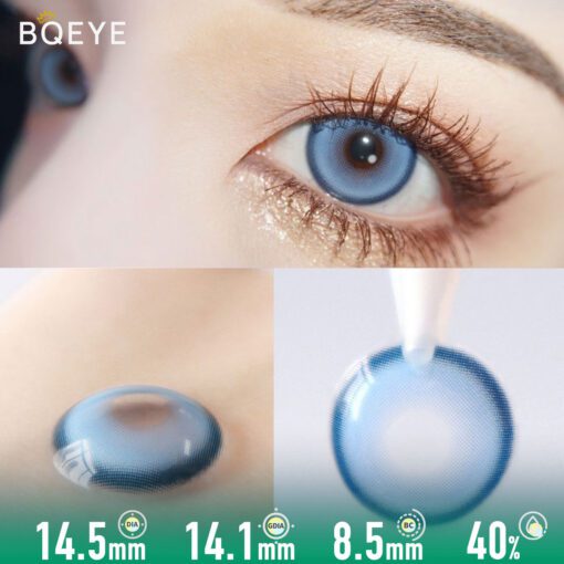 Lentilles De Contact Bleu Océan Sirène (10 Pièces)