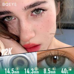 Lentilles De Contact Gris Menthe Laiteuse