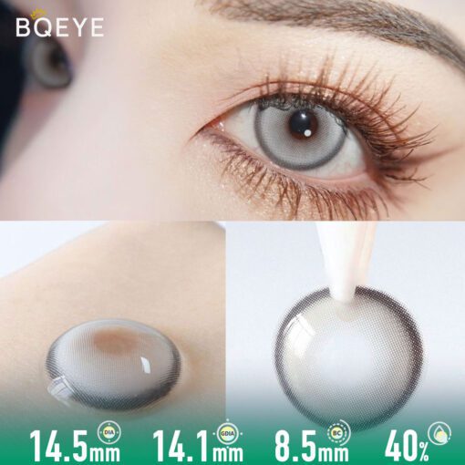 Lentilles De Contact Gris Perle Sirène (10 Pièces)