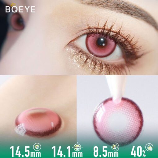 Lentilles De Contact Rose Corail Sirène (10 Pièces)
