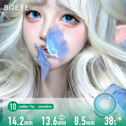 Lentilles De Contact Bleu Iris Mystique