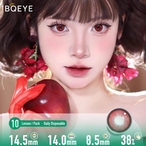 Lentilles De Contact Rouge Âme Écarlate