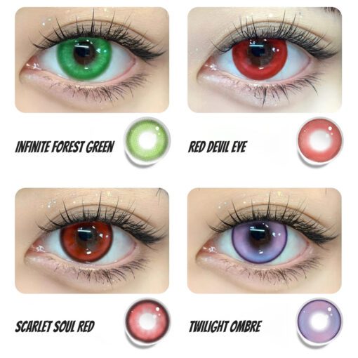 Lentilles De Contact Violet Ombré Crépuscule (10 Pièces) – Image 2