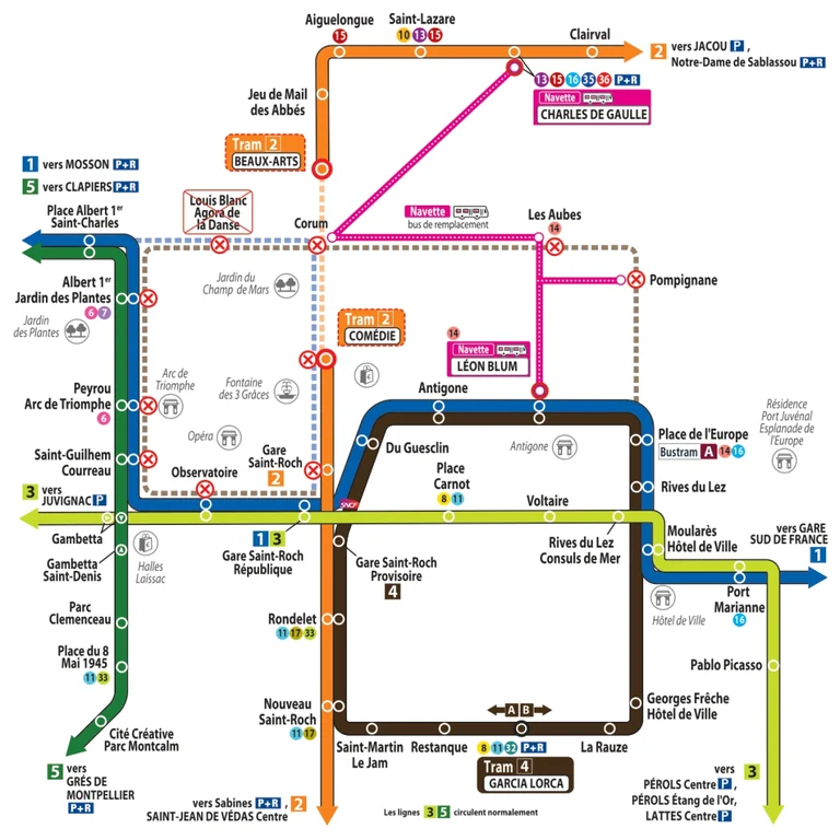 À Montpellier, les trajets en tram basculent cet été