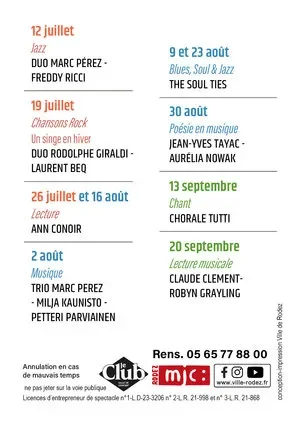 Les Dimanches du Kiosque à Rodez : gratuit le 26 juillet: les informations pratiques