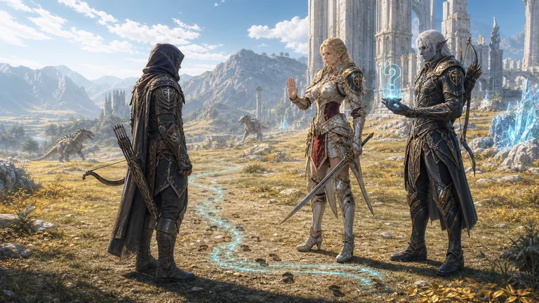 Illustration conceptuelle 2 du MMORPG avec IA Lineage2AI